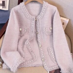 Chic Light Purple Cardigan